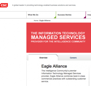 Eagle Alliance: Eagle Alliance is a joint venture of Computer Sciences Corporation and Northrop Grumman Corporation solely dedicated to serving the U.S. Intelligence ...